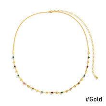 Load image into Gallery viewer, Creative Mixed Color Stitching Peach Heart Body Chain Simple Hollow Drop Oil Single-layer Waist Chain Female Body Jewelry
