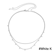 Load image into Gallery viewer, Fashionable Sweet Cool Alloy Double Layer Thin Chain Waist Chain Versatile Tassel Chain Sequin Female Women Sexy Body Chain
