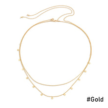 Load image into Gallery viewer, Fashionable Sweet Cool Alloy Double Layer Thin Chain Waist Chain Versatile Tassel Chain Sequin Female Women Sexy Body Chain
