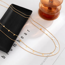 Load image into Gallery viewer, Fashionable Sweet Cool Alloy Double Layer Thin Chain Waist Chain Versatile Tassel Chain Sequin Female Women Sexy Body Chain
