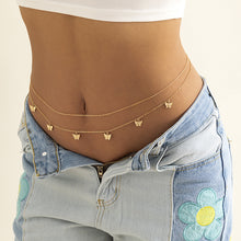 Load image into Gallery viewer, Fashion Summer Tassel Butterfly Pendant Double Layer Waist Chain Ladies Sexy Metal Body Chain Women Female Jewelry Accessories

