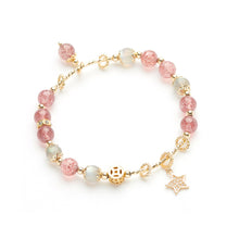 Load image into Gallery viewer, Fashion Beaded Branch Strawberry Crystal Star Bracelet Adjustable Retro Bracelet Pink Crystal Women Elegant Jewelry Gift Accessories
