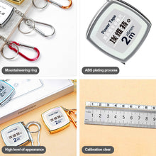 Load image into Gallery viewer, 1pc Creative Mini Tape Measure Pull Ruler Key Ring Measuring Tools Retractable Ruler with Key Chain and Hook Gauging Tool Portable Keychain Keyring Gifts
