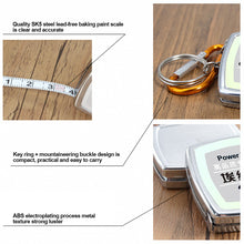 Load image into Gallery viewer, 1pc Creative Mini Tape Measure Pull Ruler Key Ring Measuring Tools Retractable Ruler with Key Chain and Hook Gauging Tool Portable Keychain Keyring Gifts
