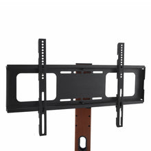 Load image into Gallery viewer, Tempered Glass Height Adjustable Universal Swivel Glass Floor Media Storage Stand With Mount Heat-Transferred Printing Metal Tube, Walnut/Black
