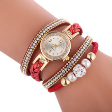 Load image into Gallery viewer, Luxury Women Watch Leather Strap Diamond Quartz Watch Wrap Around Fashion Bracelet Wrist Watches

