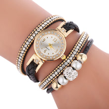 Load image into Gallery viewer, Luxury Women Watch Leather Strap Diamond Quartz Watch Wrap Around Fashion Bracelet Wrist Watches
