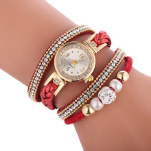 Load image into Gallery viewer, Luxury Women Watch Leather Strap Diamond Quartz Watch Wrap Around Fashion Bracelet Wrist Watches
