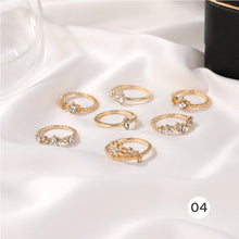 Load image into Gallery viewer, Creative Retro Set Ring Simple Alloy Ring Multi-piece Set Stackable Ring Jewelry Accessories for Women

