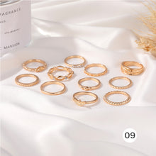 Load image into Gallery viewer, Creative Retro Set Ring Simple Alloy Ring Multi-piece Set Stackable Ring Jewelry Accessories for Women

