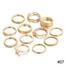 Load image into Gallery viewer, Simple Alloy Ring Set Creative Vintage Multilayer Cross Open Ring Jewelry Accessories Gift for Women
