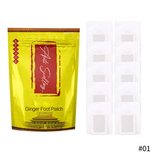 Load image into Gallery viewer, Tongluo Ginger Foot Patch Sleep Health Rejuvenating Meridian Activating Foot Care Patch Stress Relief Feet Pads Beauty Health
