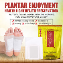 Load image into Gallery viewer, Tongluo Ginger Foot Patch Sleep Health Rejuvenating Meridian Activating Foot Care Patch Stress Relief Feet Pads Beauty Health
