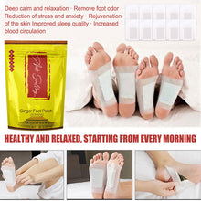 Load image into Gallery viewer, Tongluo Ginger Foot Patch Sleep Health Rejuvenating Meridian Activating Foot Care Patch Stress Relief Feet Pads Beauty Health
