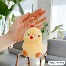 Load image into Gallery viewer, 12cm Cute Angry Chicken Plush Toys Key Chain Bag Pendant Cute Duck Doll for Kids Children Birthday Christmas Gifts Toys
