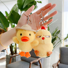 Load image into Gallery viewer, 12cm Cute Angry Chicken Plush Toys Key Chain Bag Pendant Cute Duck Doll for Kids Children Birthday Christmas Gifts Toys
