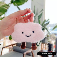 Load image into Gallery viewer, INS Cute Cloud Keychain Pendant Brooch Girl Bag Accessories Creative Plush Toy Girl Heart Baiyun Backpack Couple Pendant
