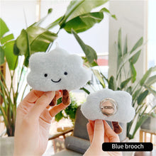 Load image into Gallery viewer, INS Cute Cloud Keychain Pendant Brooch Girl Bag Accessories Creative Plush Toy Girl Heart Baiyun Backpack Couple Pendant
