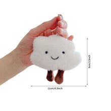 Load image into Gallery viewer, INS Cute Cloud Keychain Pendant Brooch Girl Bag Accessories Creative Plush Toy Girl Heart Baiyun Backpack Couple Pendant
