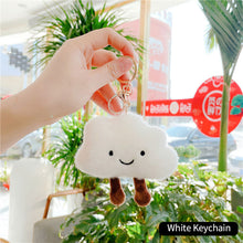 Load image into Gallery viewer, INS Cute Cloud Keychain Pendant Brooch Girl Bag Accessories Creative Plush Toy Girl Heart Baiyun Backpack Couple Pendant
