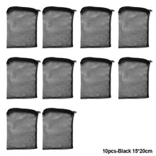 Load image into Gallery viewer, 10Pcs Filter Net Bag Mesh Bag Aquarium Pond For Biochemical Ball Carbon Aquarium Fish Tank Ceramic Ring Isolation Bag White Black
