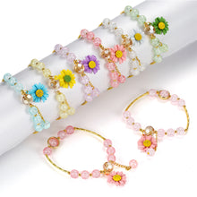 Load image into Gallery viewer, Flower Crystal Bracelet Adjustable Beaded Crystal Bracelet Simple Versatile Bracelet Jewelry Gift for Women
