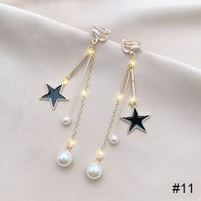 Load image into Gallery viewer, Stylish Tassel Ear Clips Earrings Versatile Alloy Ear Studs Earrings Temperamental Earrings Jewelry for Women

