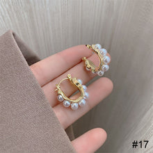 Load image into Gallery viewer, Versatile Niche Earrings Fashion Delicate Alloy Ear Studs Zircon Pearl Earrings Women Jewelry Accessories
