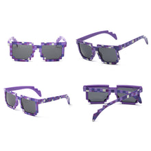Load image into Gallery viewer, Fashion Sunglasses Kids Cosplay Action Game Toy Square Pixel Mosaic Glasses Toys for Children Gift 5 Color
