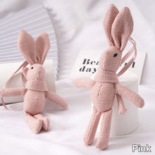 Load image into Gallery viewer, Rabbit Plush Animal Stuffed Dress Rabbit Key Chain Kid's Party Plush Toy Bouquet Plush Dolls Gifts Birthday Wedding Party Decor

