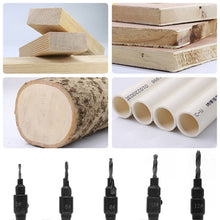 Load image into Gallery viewer, 4/5Pcs Countersink Drill Bit Set Woodworking Carpenter Tools Drilling Pilot Holes for Screw Sizes #5 #6 #8 #10 #12
