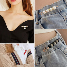 Load image into Gallery viewer, Temperamental Imitation Pearl Brooch Multifunctional Waist Retraction Pin Decoration Buckle Brooch Clothing Accessory
