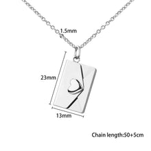 Load image into Gallery viewer, Heart Envelope Love Letter Necklace Valentine's Day Gift Couple Necklace Alloy Lettering Women Pendant Creative Gift Accessories

