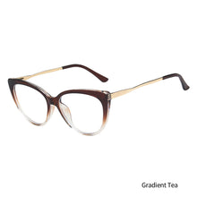 Load image into Gallery viewer, Anti-blue Cat Eye Retro Eyeglass Art Retro Polygon Anti Blue Light Glasses Leopard Frame Fashion Transparent Glasses
