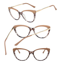 Load image into Gallery viewer, Anti-blue Cat Eye Retro Eyeglass Art Retro Polygon Anti Blue Light Glasses Leopard Frame Fashion Transparent Glasses
