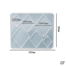 Load image into Gallery viewer, DIY Earring Pendant Epoxy Silicone Mold Geometry Rhombus Triangle Necklace Key Chain Pendant Resin Mold Jewelry Making Accessories
