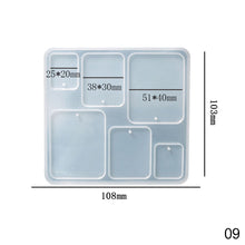 Load image into Gallery viewer, DIY Earring Pendant Epoxy Silicone Mold Geometry Rhombus Triangle Necklace Key Chain Pendant Resin Mold Jewelry Making Accessories
