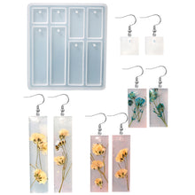 Load image into Gallery viewer, DIY Earring Pendant Epoxy Silicone Mold Geometry Rhombus Triangle Necklace Key Chain Pendant Resin Mold Jewelry Making Accessories
