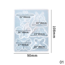 Load image into Gallery viewer, Butterfly Earring Pendant Epoxy Silicone Mold Necklace Key Chain Pendant Resin Mold Jewelry Making Accessories
