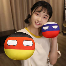 Load image into Gallery viewer, 10cm Creativity Polandball Plush Pendant Country Ball Plush Keyring Gift MINI Ball Toy ITALY Korea USSR Handbag Decorations Keychain
