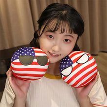 Load image into Gallery viewer, 10cm Creativity Polandball Plush Pendant Country Ball Plush Keyring Gift MINI Ball Toy ITALY Korea USSR Handbag Decorations Keychain
