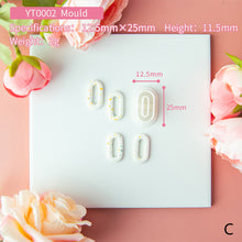 Load image into Gallery viewer, Geometric Polymer Clay Earring Cutter Cutting Mold DIY French Earrings Jewelry Pendant Embossing Making Tool
