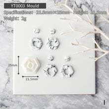 Load image into Gallery viewer, Geometric Polymer Clay Earring Cutter Cutting Mold DIY French Earrings Jewelry Pendant Embossing Making Tool
