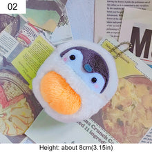 Load image into Gallery viewer, Japanese Cute Penguin Bag Pendant Bread Plush Toy Sausage Doll Pendant Cute Egg Keychain Birthday Gifts

