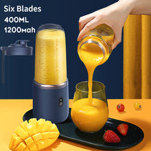 Load image into Gallery viewer, 300ml Portable Juicer Blender Electric Fruit Juicer USB Charging Lemon Orange Fruit Juicing Cup Smoothie Blender Machine
