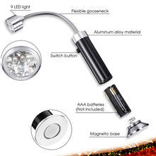 Load image into Gallery viewer, 9 Leds Flashlight BBQ Grill Light Outdoor Super Bright Magnetic Base 360 Degree Barbecue Lights Soft Tube Torch Lighting Lamp
