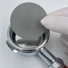 Load image into Gallery viewer, 51/53.5/58.5mm Reusable Coffee Filter Screen Portafilter Barista Coffee Making Puck Screen Filter 316L Stainless Steel 150μm Mesh for Espresso Machine
