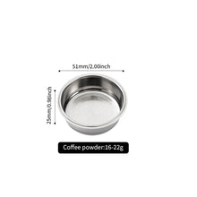 Load image into Gallery viewer, 51/58mm 304 Stainless Steel 1/2/Clean Cup Coffee Filter Blind Bowl Non-Pressurized Precision Portafilter For Espresso Machines
