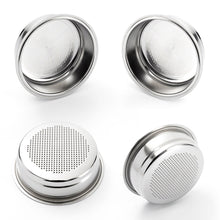 Load image into Gallery viewer, 51/58mm 304 Stainless Steel 1/2/Clean Cup Coffee Filter Blind Bowl Non-Pressurized Precision Portafilter For Espresso Machines
