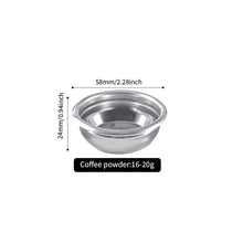 Load image into Gallery viewer, 51/58mm 304 Stainless Steel 1/2/Clean Cup Coffee Filter Blind Bowl Non-Pressurized Precision Portafilter For Espresso Machines
